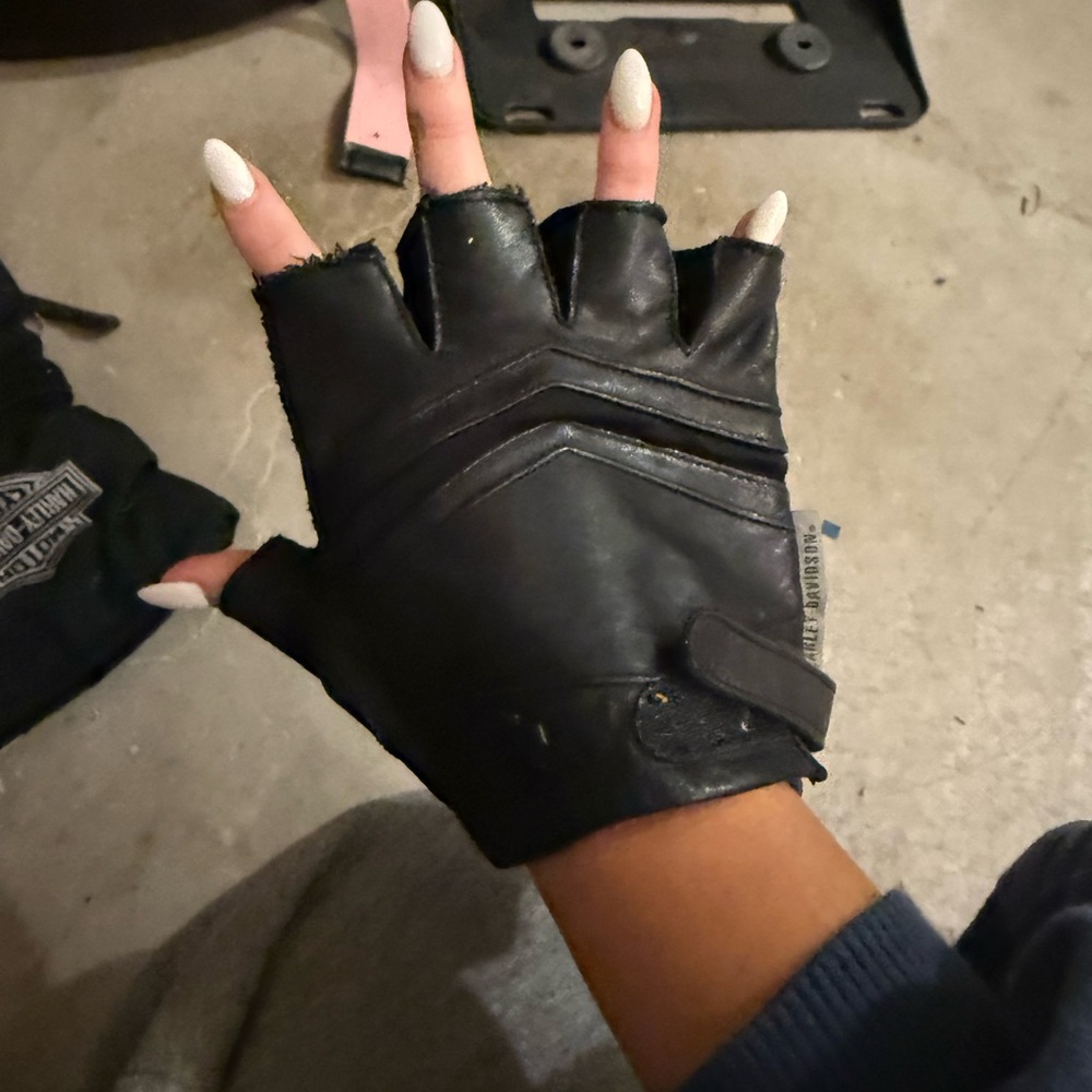 Harley-Davidson Black Fingerless Gloves
